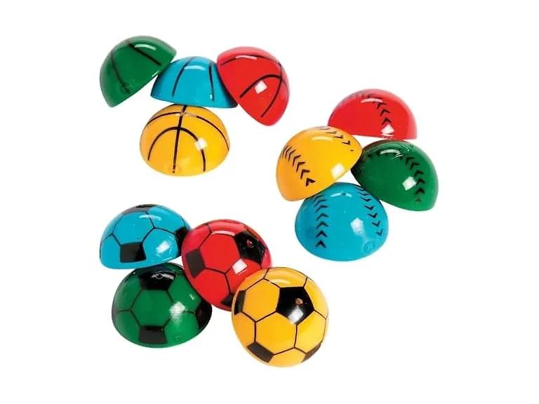 Assorted Multicolor Vinyl Sports Poppers (6 Packs of 12)