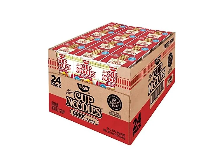 24Pk Nissin Cup Noodles (Beef Flavor)