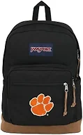 JanSport NCAA Officially Licensed Backpack, Clemson Tigers, Right Pack with Padded 15-Inch Laptop Sleeve, Spacious Computer Bag, Durable Daypack with Bottle Pocket & Haul Handle, Black