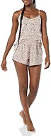 Amazon Essentials Women's Knit Jersey Cami Short Pajama Set, Pink Leopard, X-Large