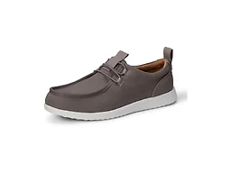 Amazon Essentials Men's Canvas Moc Toe Loafer, Grey/White, 11