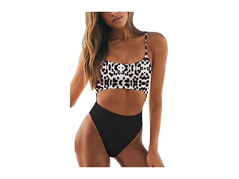 Meyeeka Women (M) Scoop Neck Cut Out Lace Swimsuit