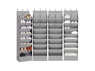 Door Shoe Organizer with 10 Extra Large Pockets, 4-Pack