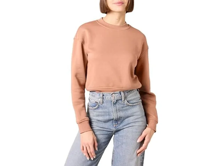 Amazon Essentials Women (2X) Sweatshirt Brown