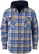 Field & Stream Men's Widgeon Waffle Hooded Jacket, Secure Blue Plaid