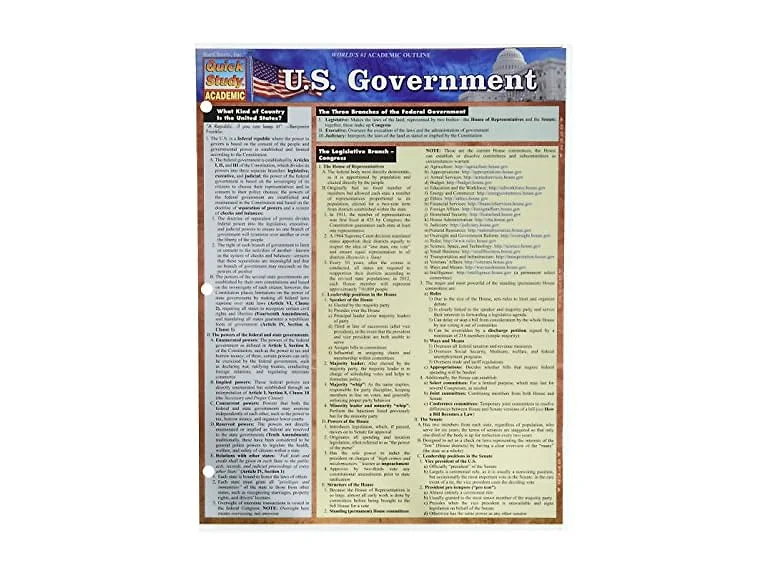 U.S. Government Quick Study Guide