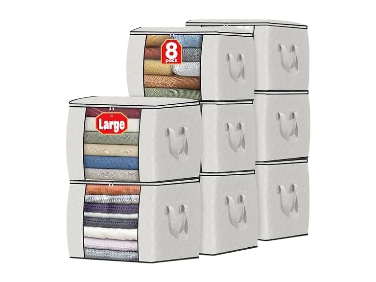 Fab totes 90L Ivory 10 Pack Storage Bags