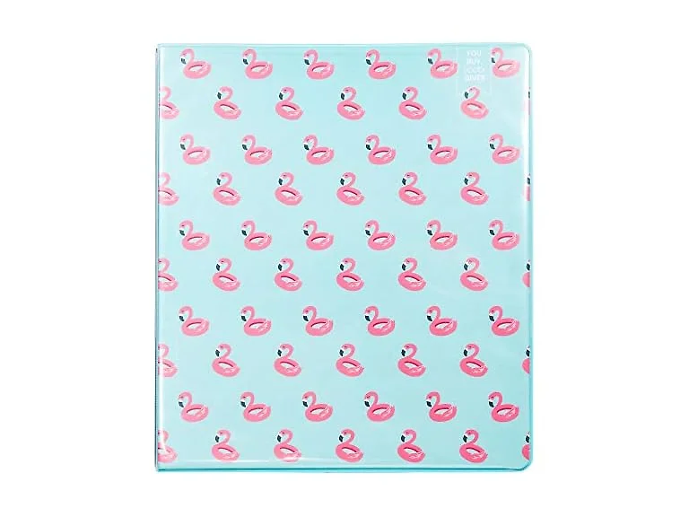 Yoobi | 1 Inch Binder - Blue Flamingo