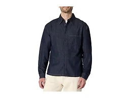 Amazon Essentials Men's Modern Oversized-Fit Denim Button-Down Shirt, Rinse, X-Small