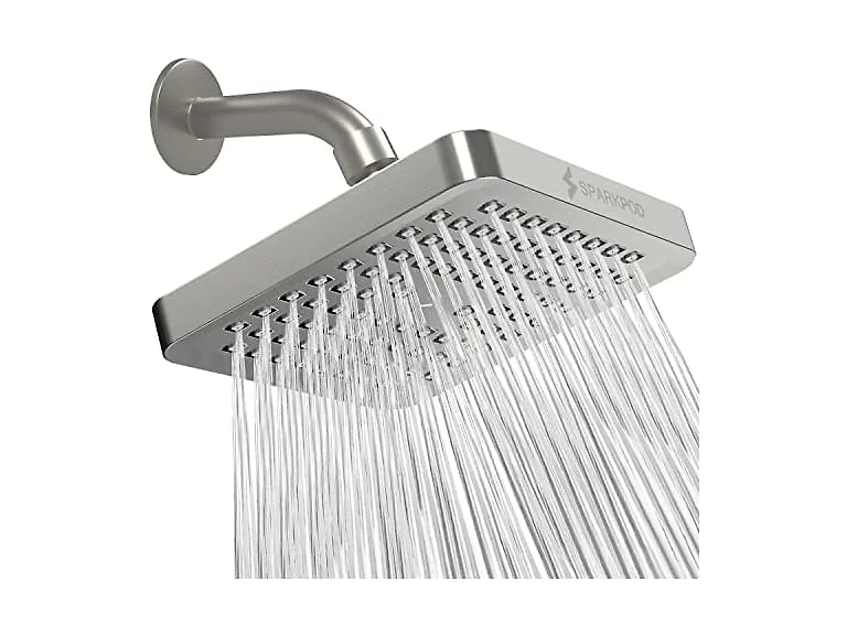 6" Square High Pressure Rain Shower Head