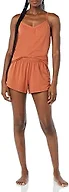 Amazon Essentials Women's Knit Jersey Cami Short Pajama Set, Terracotta, Large