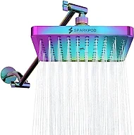 8" Square Rain Shower Head & Arm