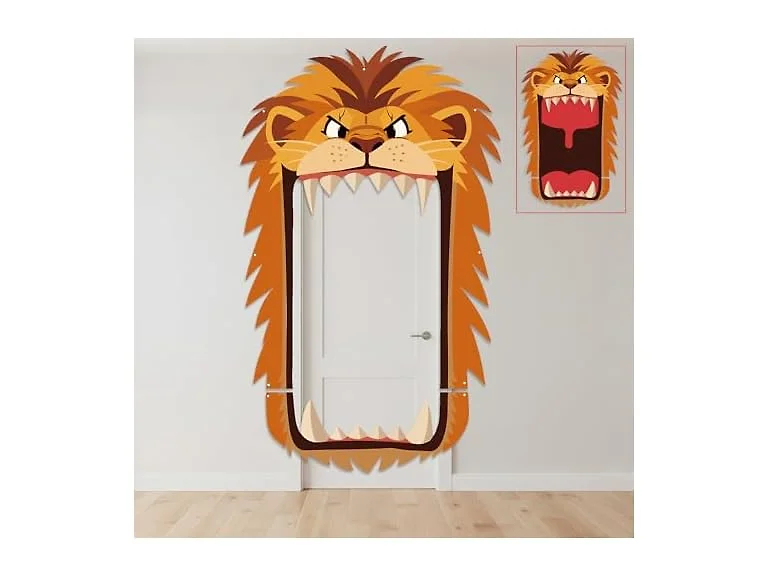 Bafei Lion Safari Party Door Banner Decor