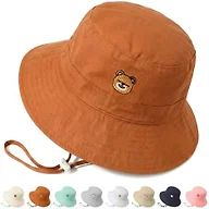RIVBOS Baby Sun Hat UPF 50+ Animal Pattern Toddler Bucket Hat for Boys Girl