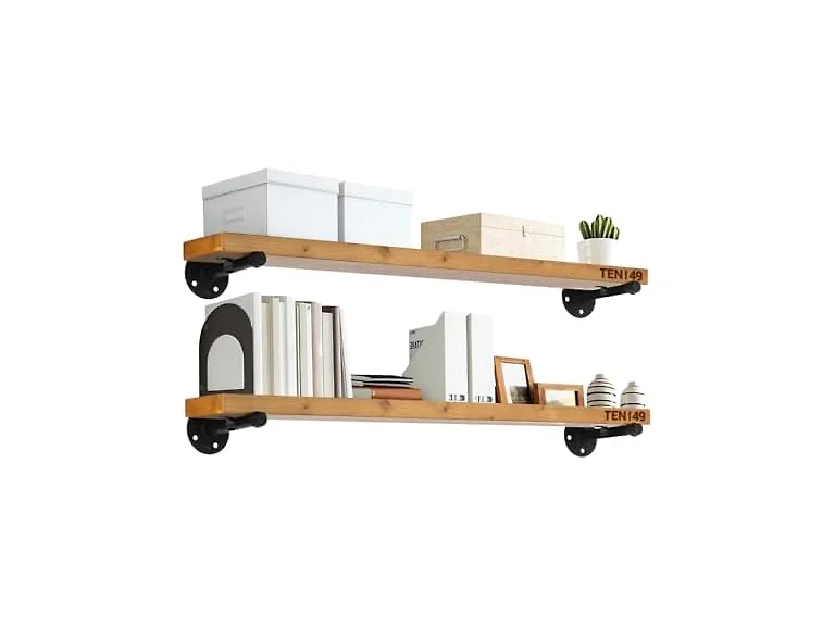 TEN49 Wood Shelves 36in Walnut 2-Pack