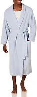 Amazon Essentials Men's Lightweight Cotton Waffle Bath Robe, Mid-Length Loungewear (Available in Big & Tall), Dusty Blue, X-Small