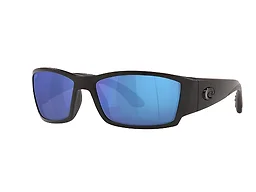 Costa Del Mar 0CB01 OBMP 61-17-123 Costa Del Mar Corbina Rectangular Polarized Sunglasses Blackout/Grey Blue Mirrored Polarized-580g