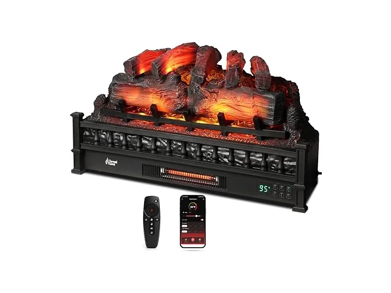 TURBRO 30-in Smart Fireplace, Black