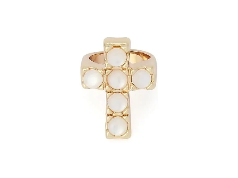Robert Lee Morris Mother of Pearl Cross Ring