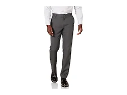 Amazon Essentials Men's Slim-Fit Flat-Front Dress Pants, Straight Leg, Polyester, Stone, Dark Grey, 34W x 34L