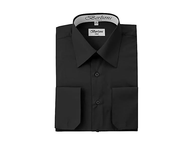 Berlioni Men (XL) Italy French Convertible Shirt