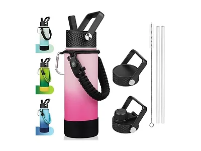 BJPKPK 22oz Insulated Water Bottle Cherry