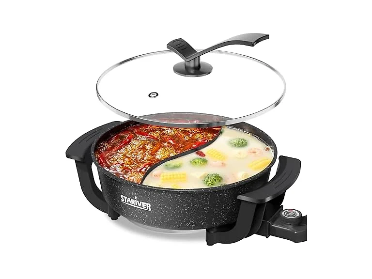 Stariver 6L Electric Hot Pot with Divider