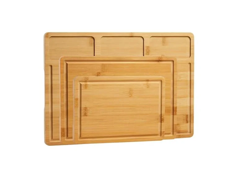 PrecisionAuto 3-Piece Bamboo Cutting Board Set