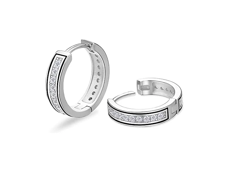 KRKC&CO NS615079 Hoop earrings men