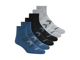 Hurley H602186 10-13 Hurley Men's 12-Pairs Quarter Crew Socks BLUE/GREEN