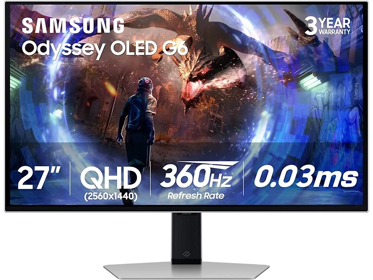 Samsung 27” Odyssey OLED G6 (G60SD) Series Gaming Monitor