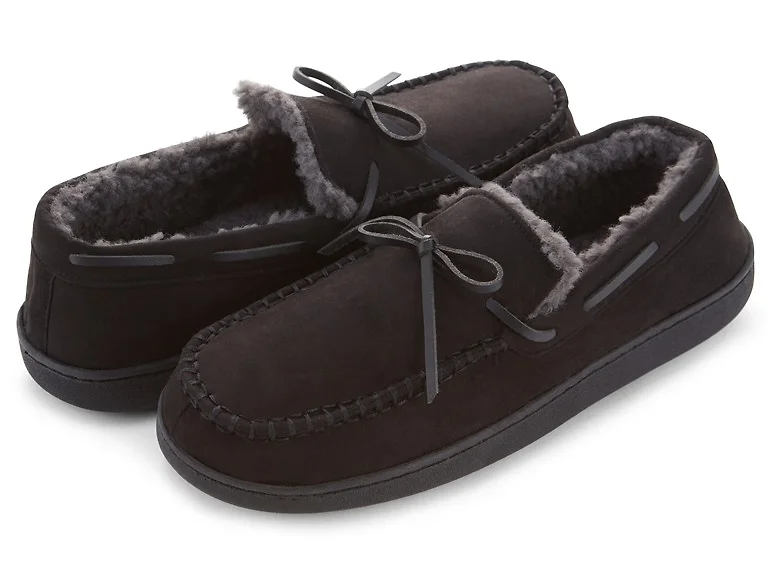 Floopi Men's Moccasin Slipper with Bow