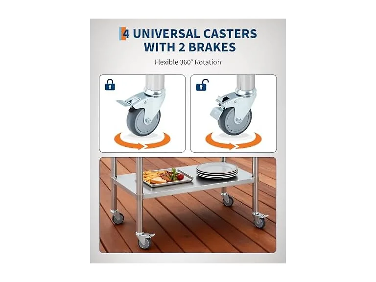 Stainless Steel Commercial Prep Table 