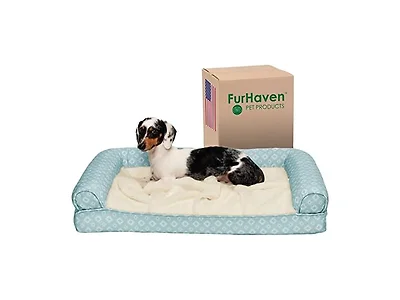 Furhaven Cooling Gel Dog Bed for Medium Small Dogs