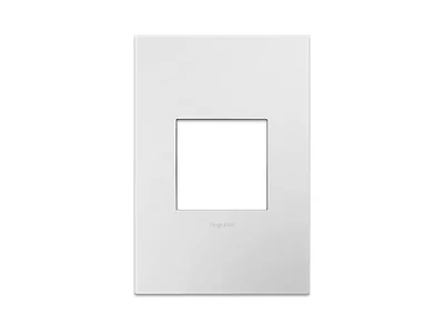 Legrand adorne Gloss White-on-White 1-Gang Wall Plate
