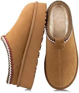 XIXITIAO Genuine Suede Leather Platform Slippers for Women