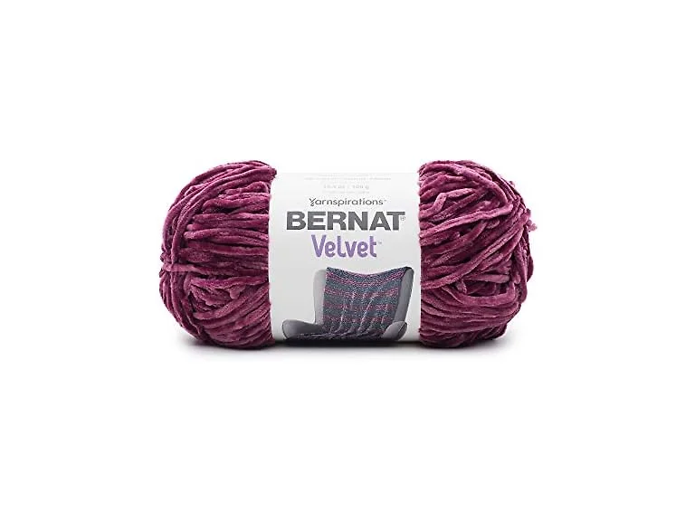 Bernat - 16103232004 Velvet Yarn, 10.5 oz, Burgundy Plum