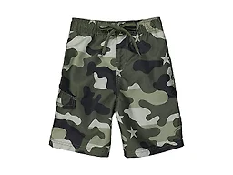 Kanu Surf Boys' Avalon Quick Dry Upf 50+ Beach Swim Trunk, Camo Flag Army Green, 3T