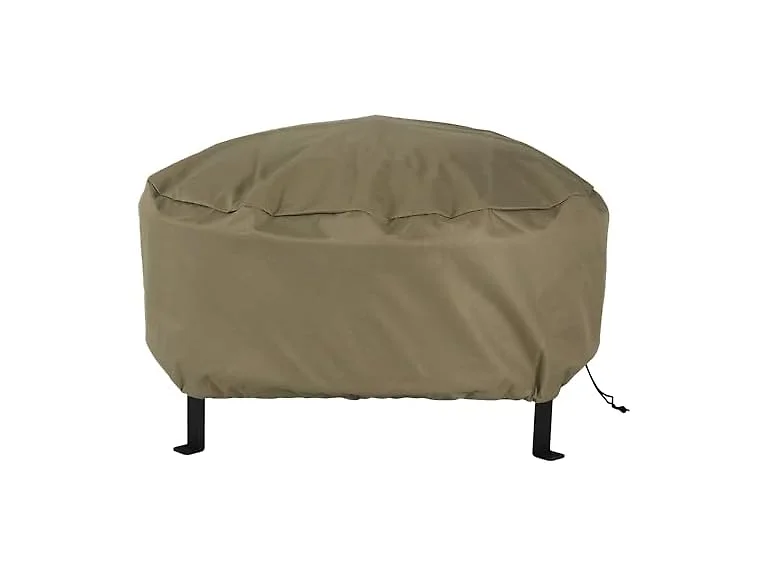 Sunnydaze Weather-Resistant Fire Pit Cover- Khaki