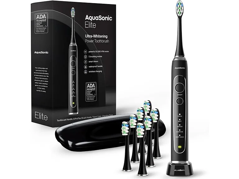 AquaSonic Elite Whitening Toothbrush Rose Gold