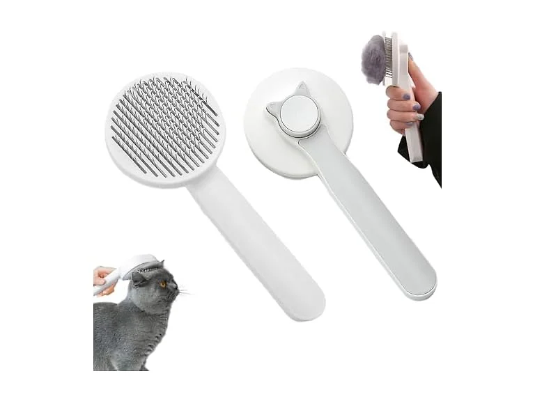 Cat Grooming Brush, Pet Brush with Release B