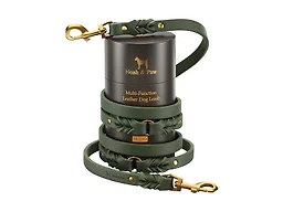 NOAH & PAW LS-LE-GR-L L NOAH & PAW Leather Dog Leash