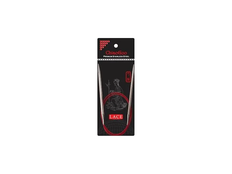 ChiaoGoo SS Red Lace Circular, 24-Inch (60 cm), US 13 (9 mm)