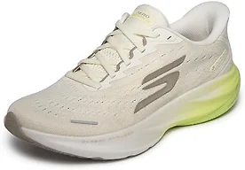 Skechers Men's Aero Spark Hands Free Slip-Ins Running Shoe, Off White, 7.5