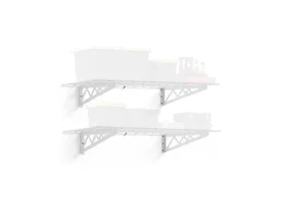 SafeRacks SR-WS1 24x48-W 24x48 Wall Shelf 2-Pk White Wh