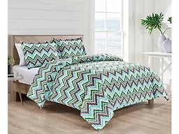 Bibb Home 1461 King 4 Piece Printed Duvet Down Comforter S