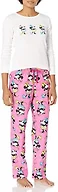 Amazon Essentials Womens Disney Star Wars Marvel Family Matching Flannel Pajamas Sleep Sets, 2-Piece 100% Minnie, Large