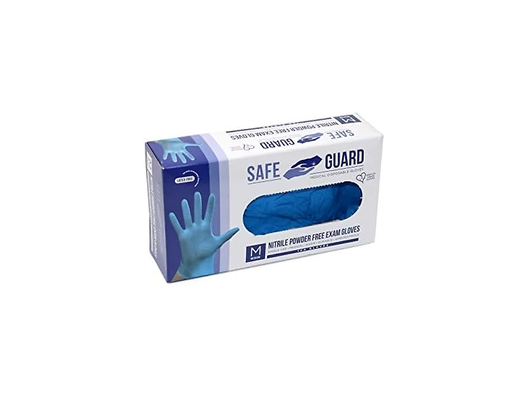 SAFEGUARD Nitrile Exam Gloves Powder Free Medical