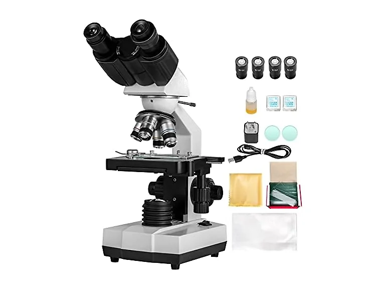 Binocular Compound Microscope, 40X-2500X (Open Box)