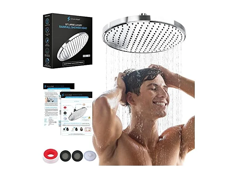 10" Ceiling/Wall Mount Rain Shower Head 